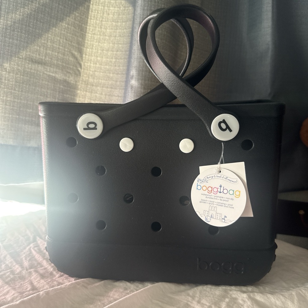 BOGG BAG Charcoal Tote with White Accents